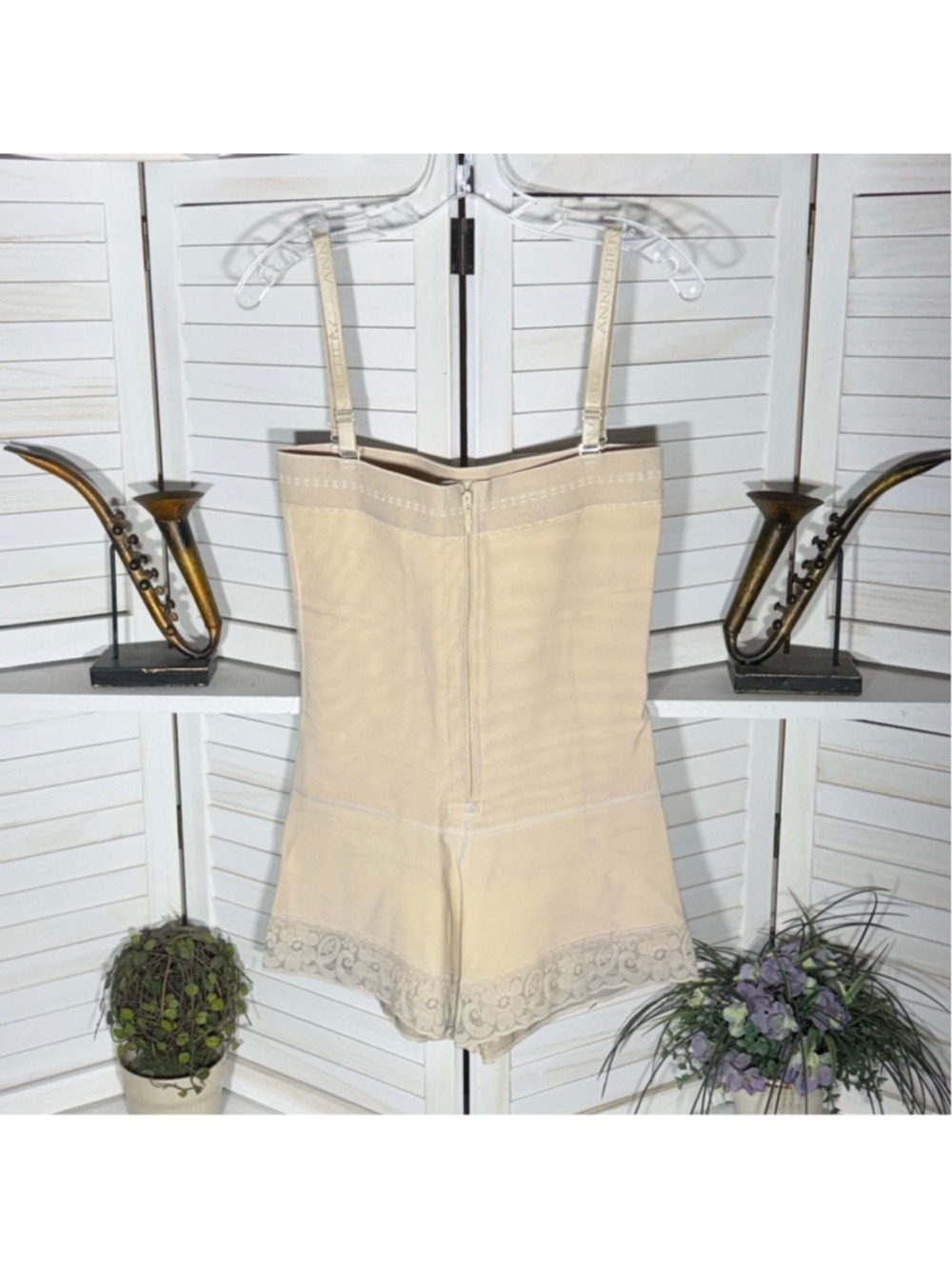 Ann Chery Colombian made shapewear body shaper nude color bodysuit USA sz 4X